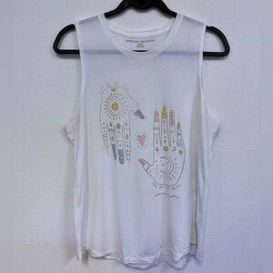 SPIRITUAL GANGSTER Live By The Sun Love By The Moon Tank Top | White | Large